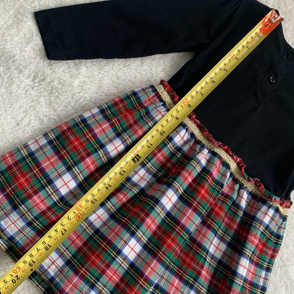 GAP Black & Red White Green Plaid Dress 3 EUC - Picture 10 of 10
